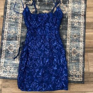 Peppermayo Royal Blue Mini Dress